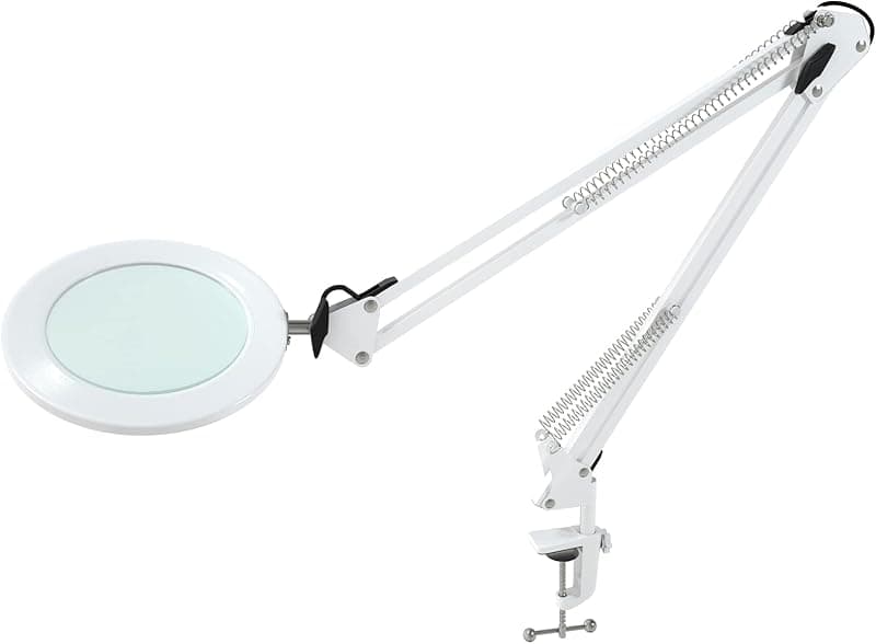Lampe loupe de travail à bras pivotant