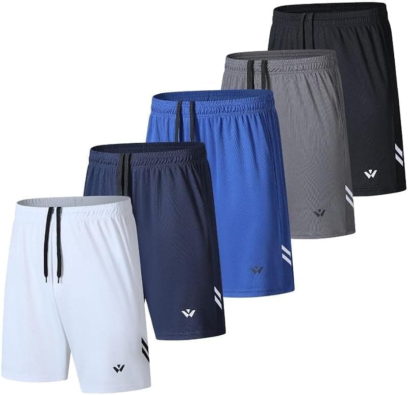 Lot de 5 shorts de running séchage rapide avec poches