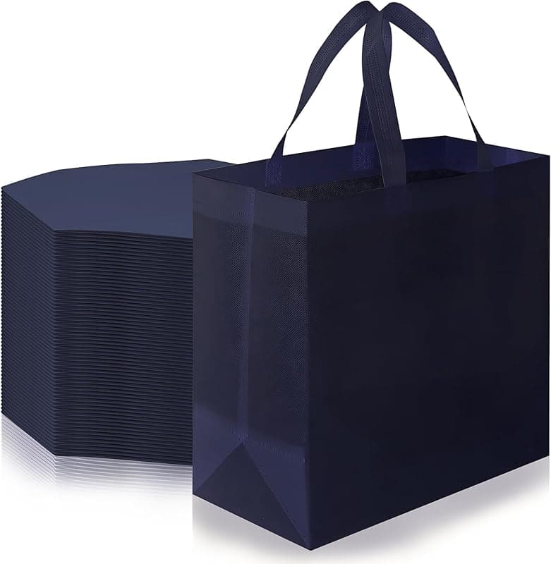 Sans marque — Lot de 50 sacs cabas réutilisables en tissu non tissé