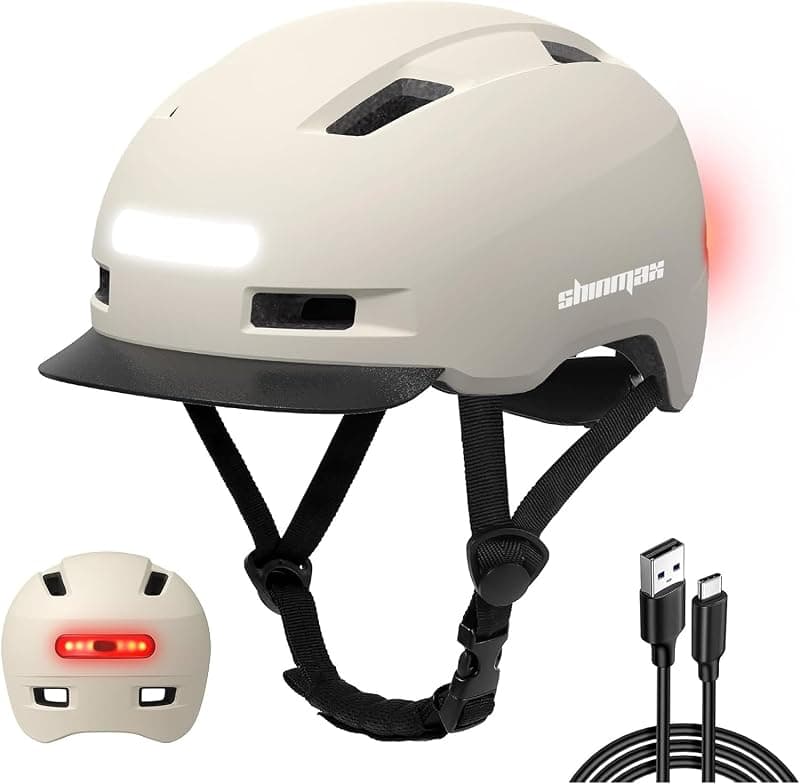 Shinmax — Casque Urbain Éclairant avec Visière