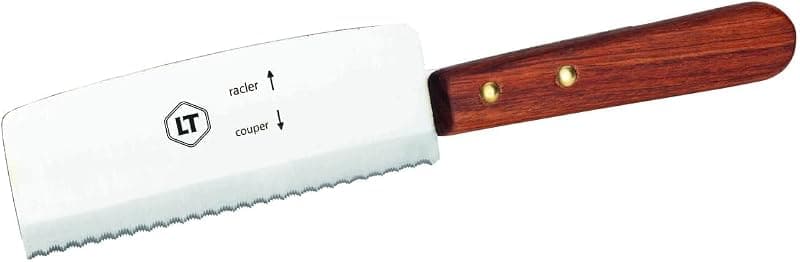Louis Tellier — Couteau à raclette inox et bois, fabriqué en France