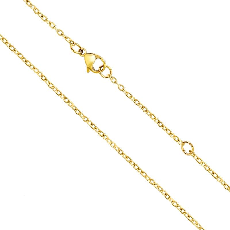 Chaîne dorée maille forçat fine pour femme