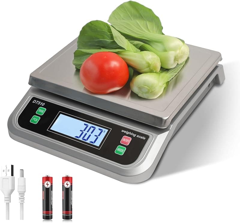 Balance de cuisine professionnelle en inox avec fonction tare et PCS