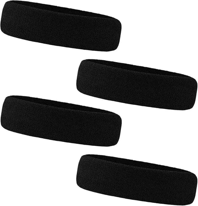 Bandeaux sport anti-transpiration — lot de 4