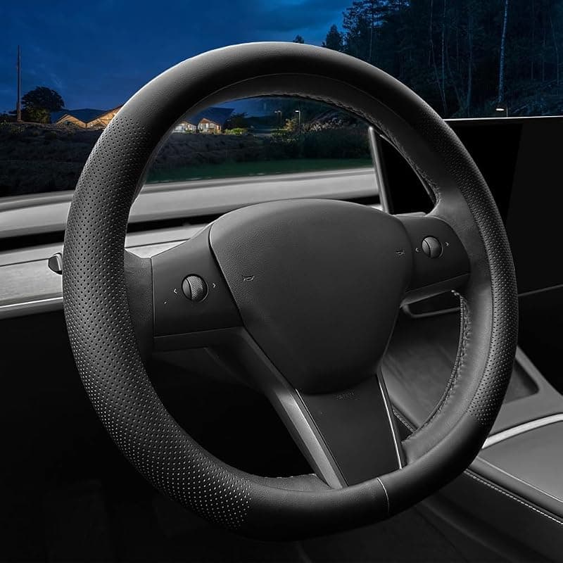 Carodi — Housse de volant en cuir nappa pour Tesla Model 3/Y