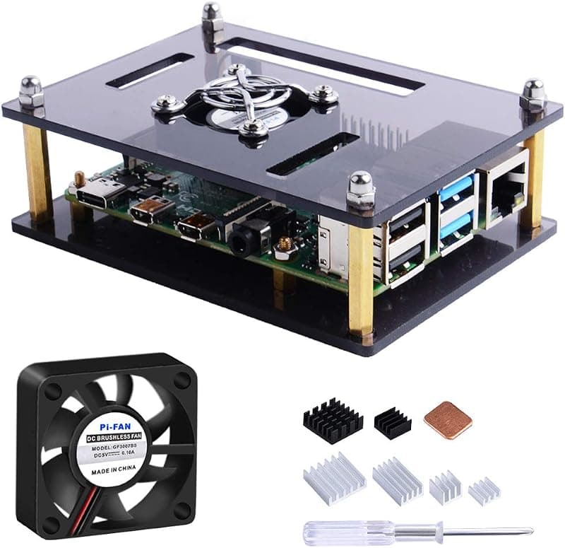 Boîtier Acrylique Ventilé pour Raspberry Pi