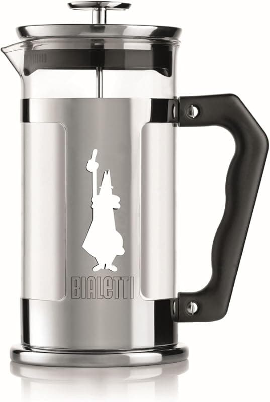 Bialetti — Presse à café et à thé Preziosa en verre borosilicaté