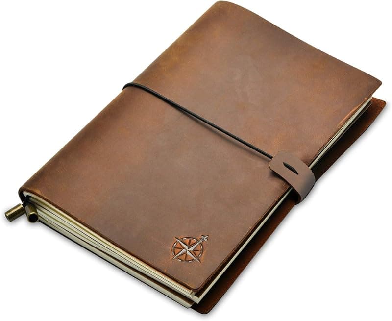 Wanderings — Carnet de Voyage en Cuir Véritable A5