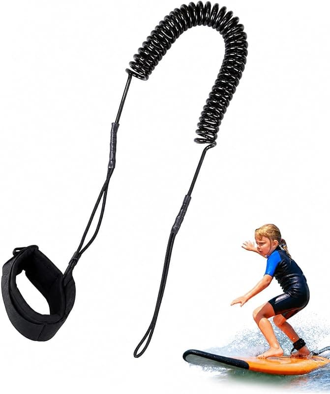 Leash Paddle Spirale 10 Pieds avec Sangle Néoprène