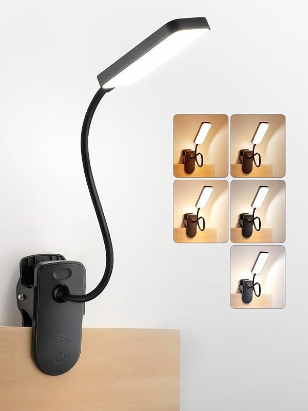 Lampe de bureau — Lampe à pince LED rechargeable sans fil