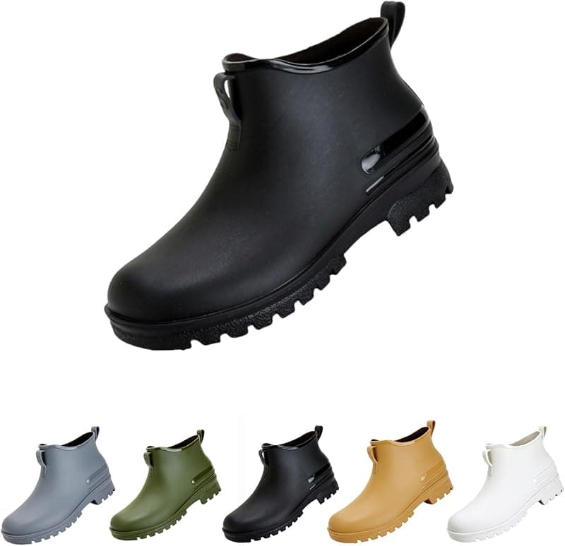 Bottes de pluie imperméables antidérapantes en PVC souple