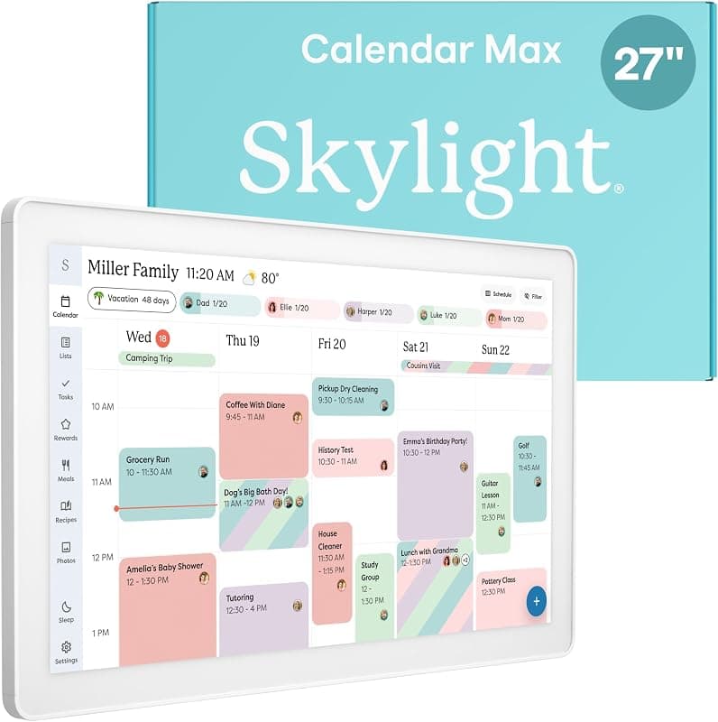 Skylight Calendar — Cadre-calendrier familial