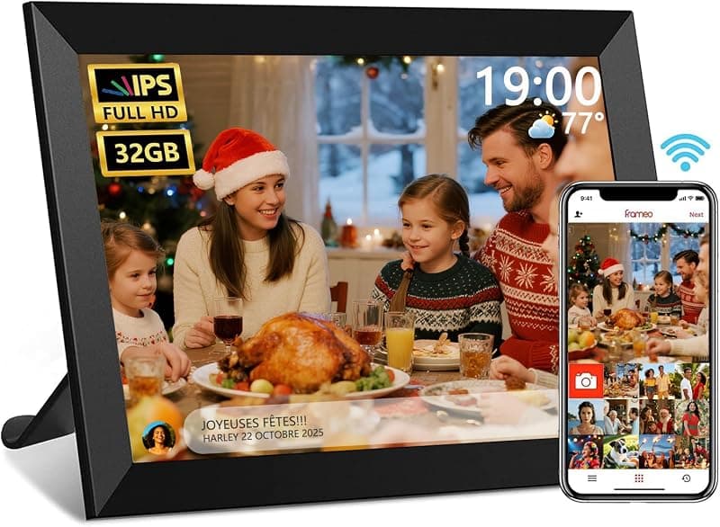 Cadre photo numérique Wi-Fi 10,1" tactile IPS