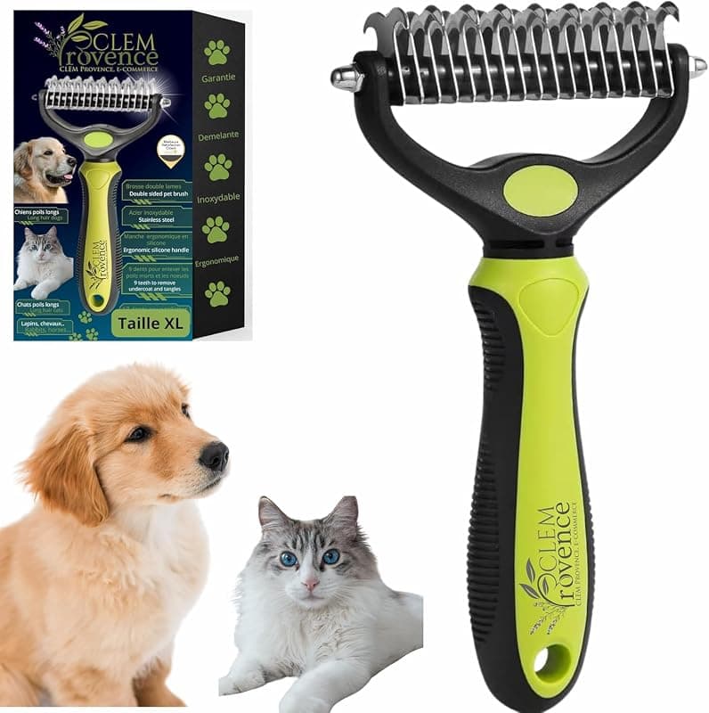 Brosse démêlante double lame