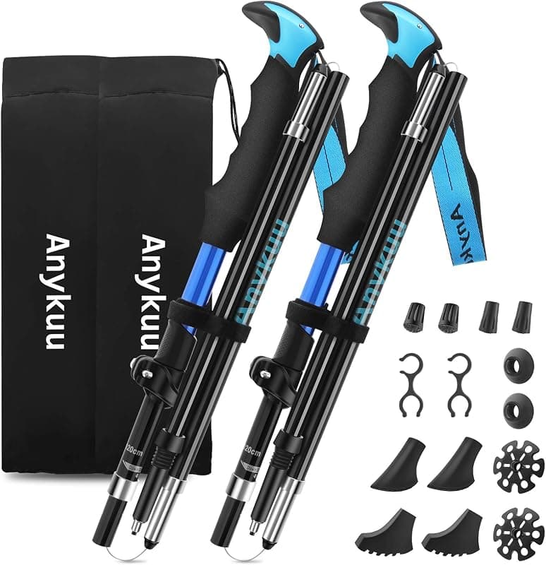 Anykuu — Bâtons de randonnée télescopiques avec accessoires