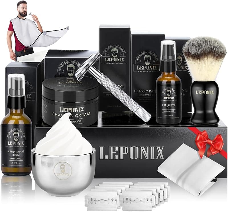 Coffret rasage complet — Rasoir de sûreté & soin santal