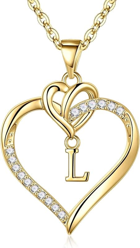 Collier à pendentif initiale en or