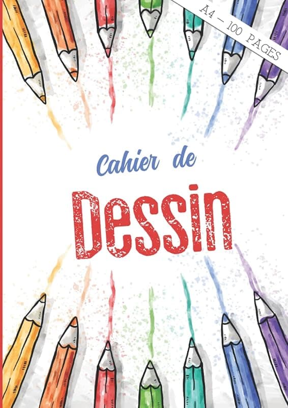 Cahier de Dessin A4 — 100 pages blanches croquis