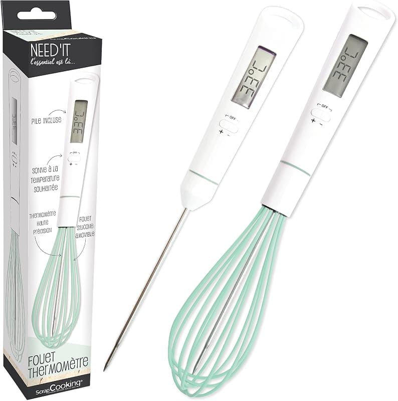ScrapCooking — Fouet thermomètre 2-en-1 pour pâtisserie