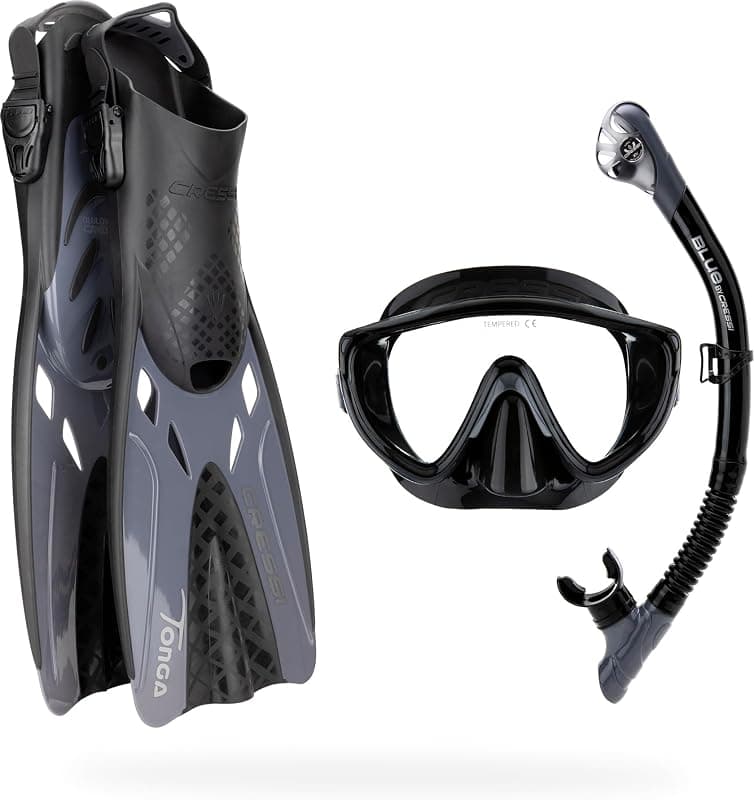 Cressi — Kit snorkeling Tino Adventure (masque, tuba, palmes)