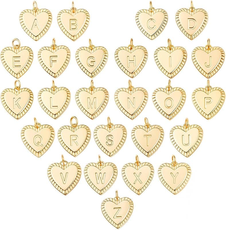 Charm lettre en or véritable