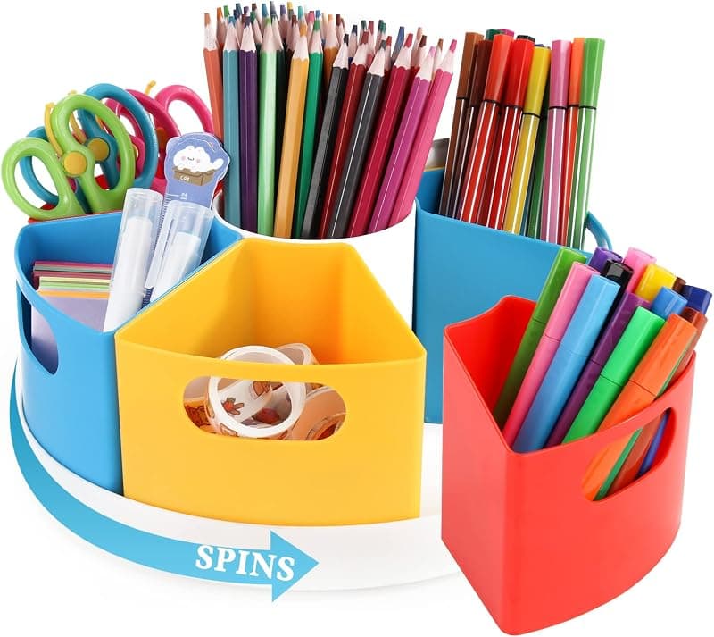 Organiseur rotatif — Porte-crayons bureau enfant