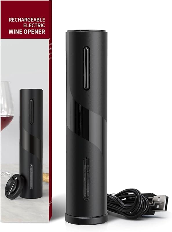 Tire-bouchon électrique rechargeable avec coupe-capsule USB