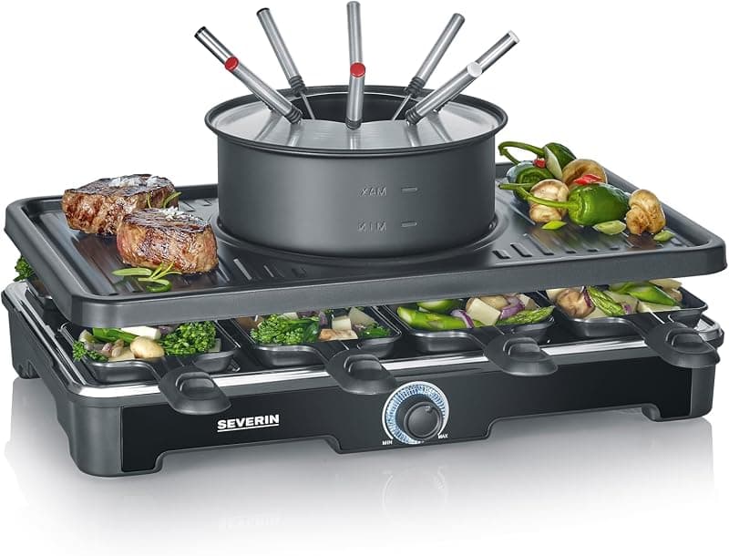 SEVERIN — Appareil à Fondue et Raclette 2-en-1 RG 2347