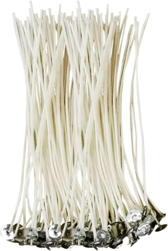 Mèches pour bougies en coton naturel 100 % écologique — lot de 50, 10 cm