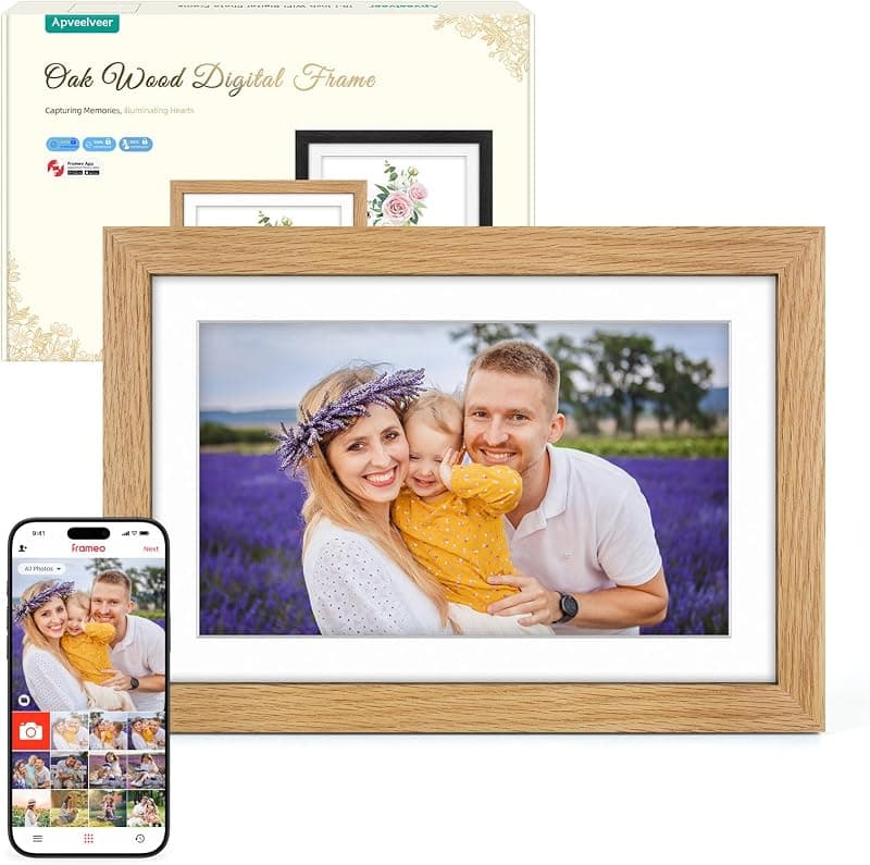 Cadre photo numérique bois Wi-Fi 10,1" (32 Go)