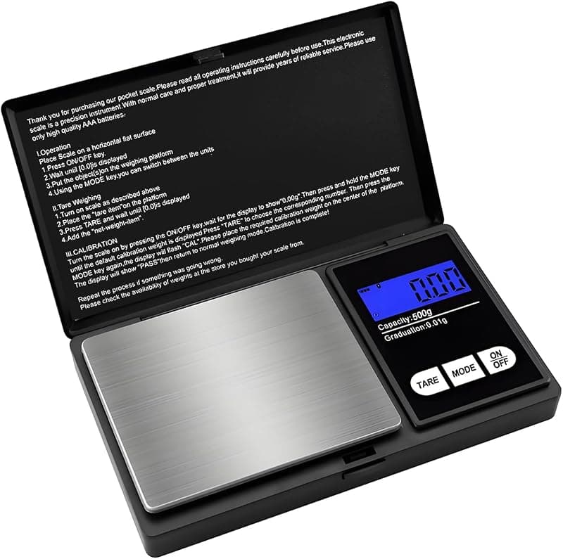 GeekerChip — Balance de précision numérique 500 g / 0,01 g avec écran LCD