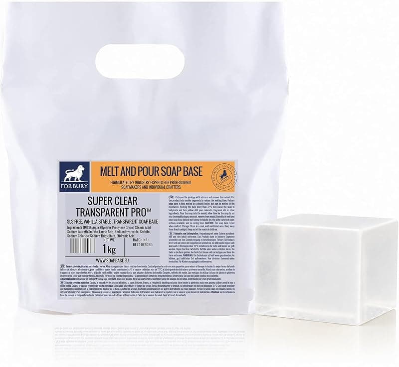 Base de savon glycérine transparente à fondre et couler — 1 kg, sans SLS