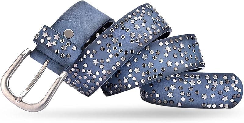 Ceinture cloutée en cuir