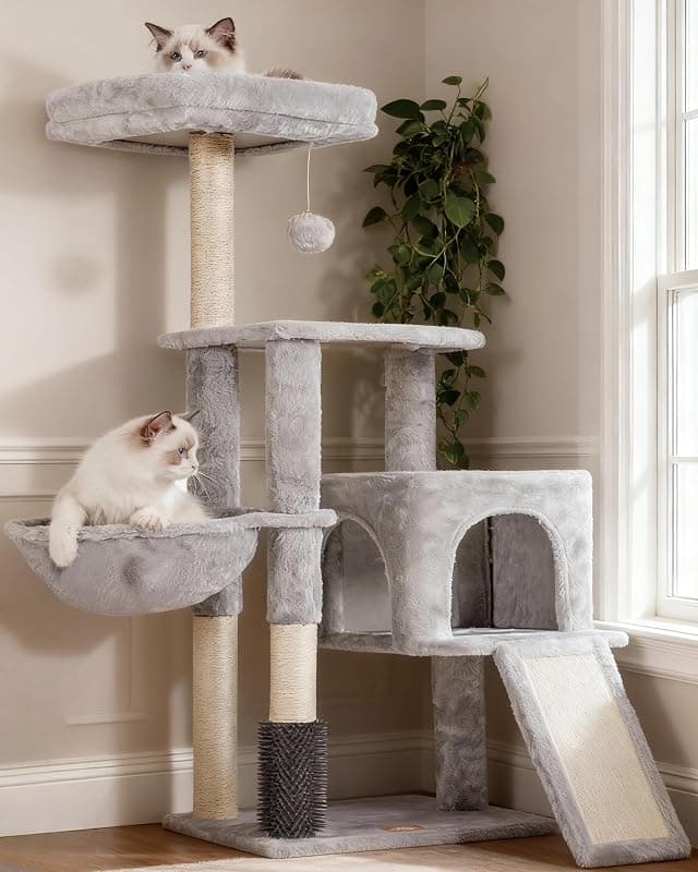 Heybly — Arbre à chat avec brosse