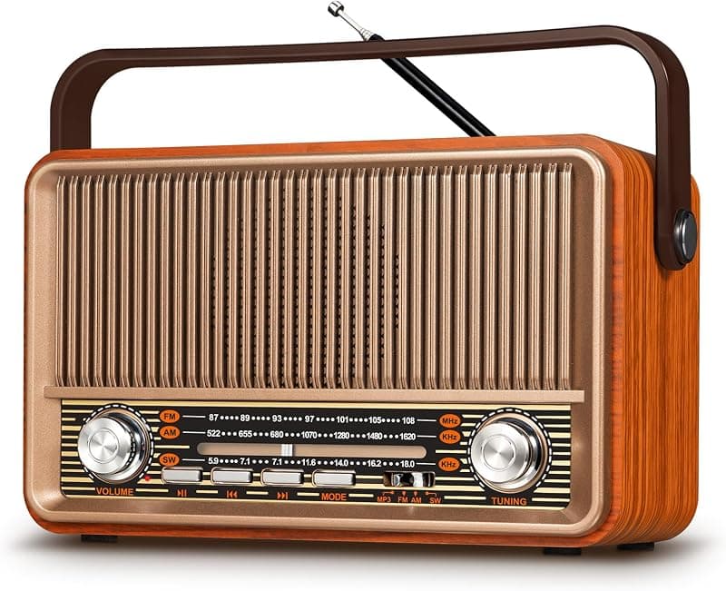 PRUNUS J-120 — Poste radio vintage portable Bluetooth