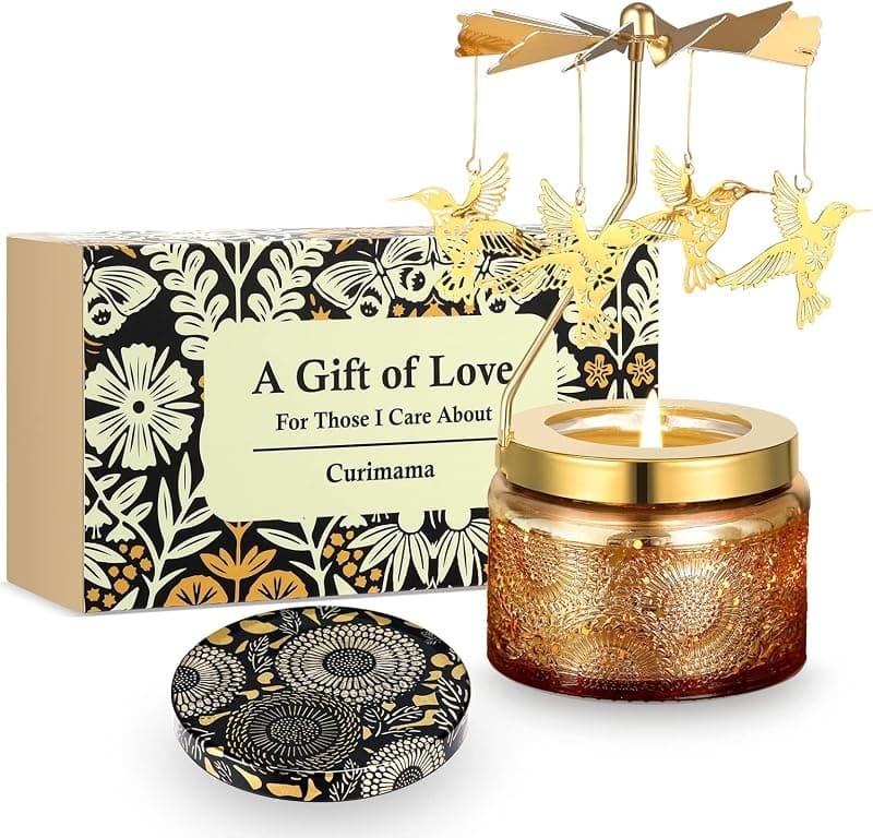 Coffret bougie rotative carrousel colibri