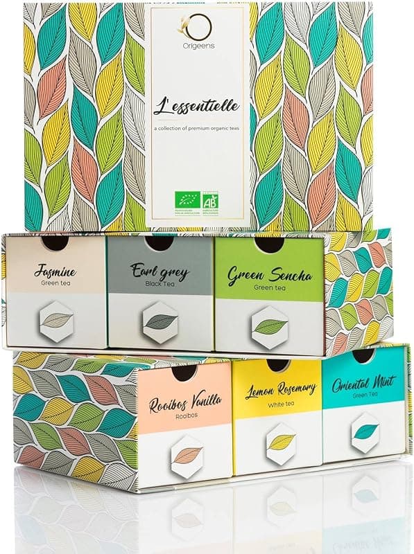 Origeens — Coffret thé bio L'Essentielle, 6 variétés, 48 sachets