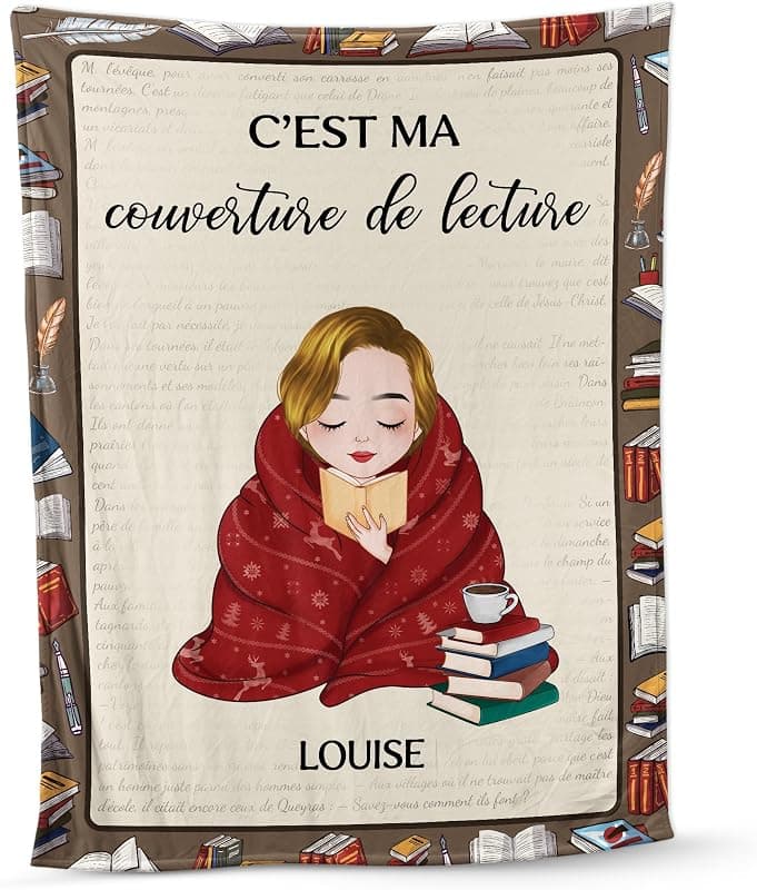 Plaid de lecture personnalisable