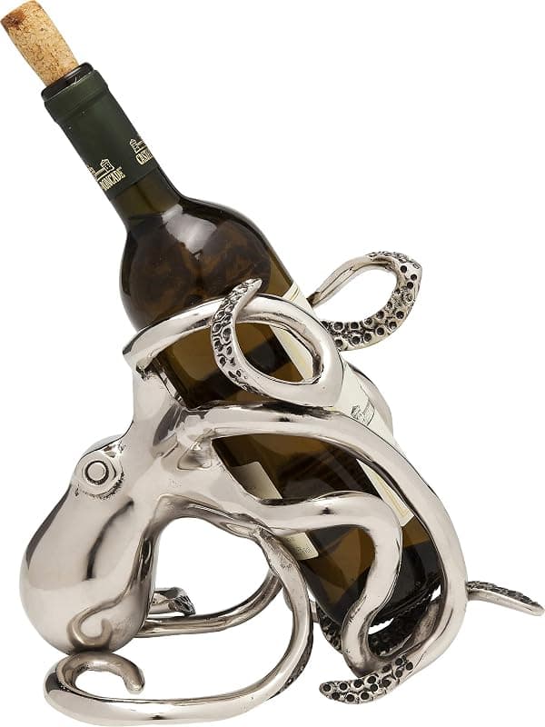Kare Design — Porte-bouteilles Octopus en aluminium argenté