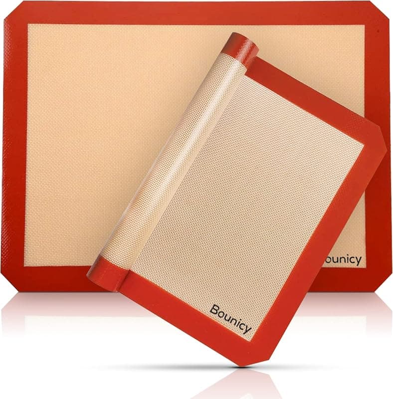 Lot de 2 Tapis de Cuisson Silicone Réutilisables