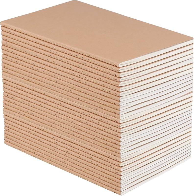 ZOENHOU — Lot de 30 carnets A5 kraft vierges