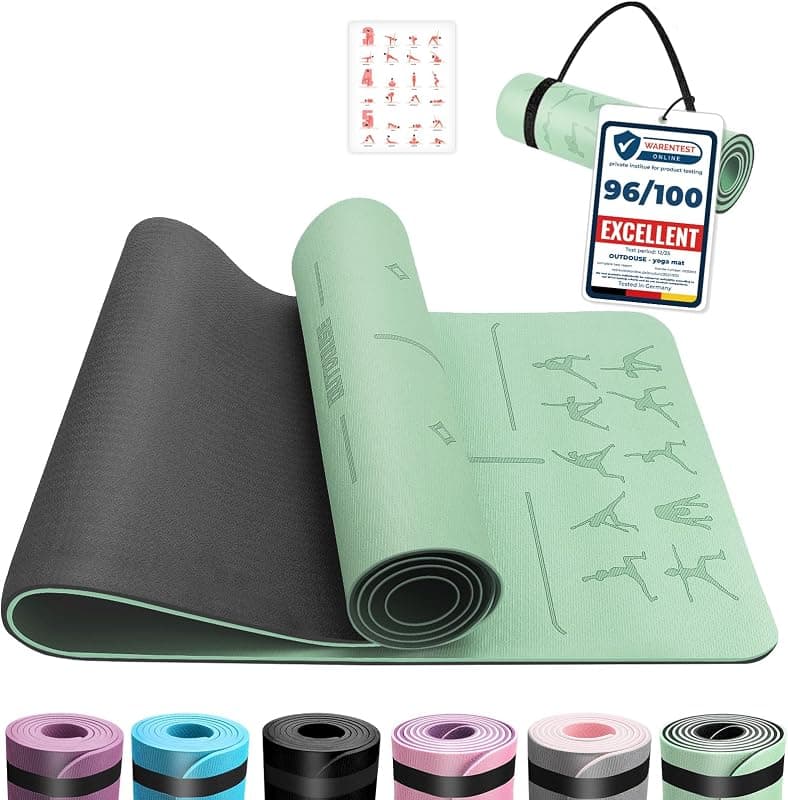 Tapis de yoga TPE – 70 postures imprimées