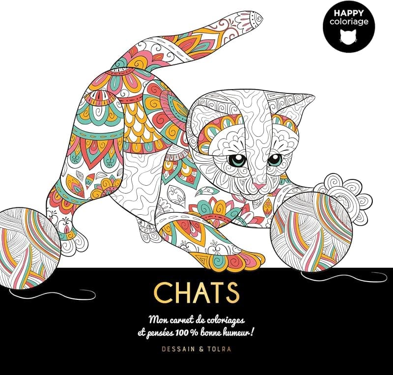 Carnet illustré à motif chats
