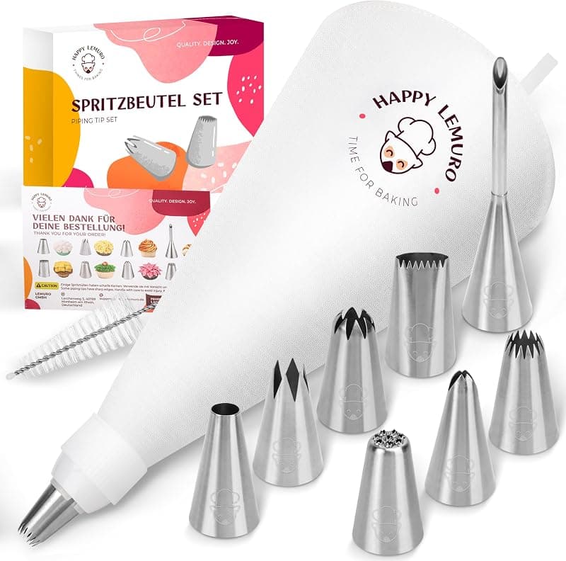 Kit Poche à Douille 11 Pièces Coton & Inox