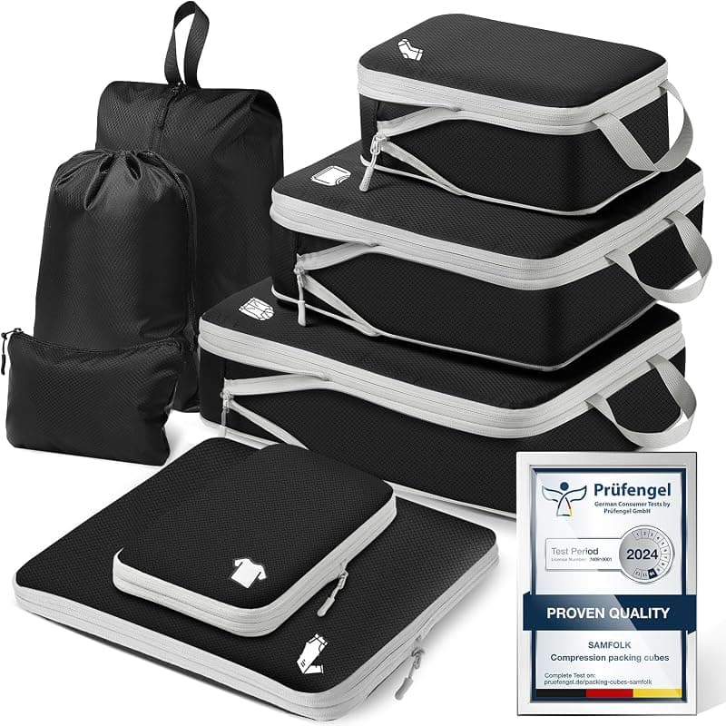 Set de 8 Cubes de Rangement Compressibles