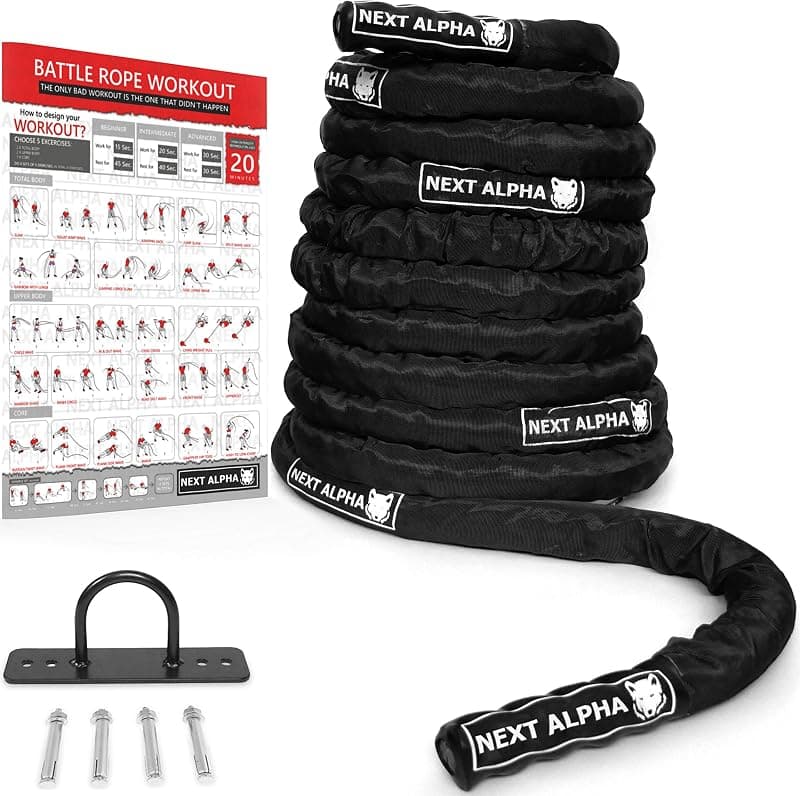 Battle Rope — Corde ondulatoire avec fixation murale