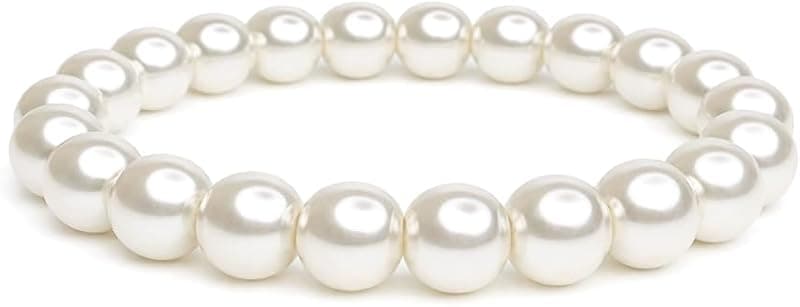 Bracelet de perles nacrées synthétiques