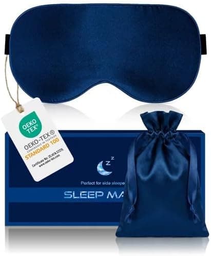 Masque de Sommeil — Soie 100 % Pure avec Bandeau Réglable