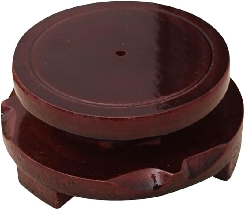 Socle rotatif de sculpture en bois