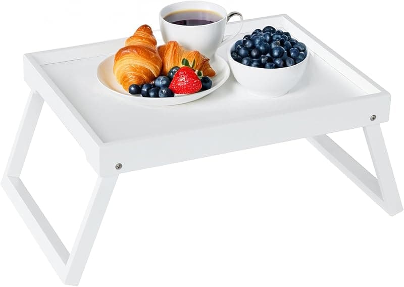 Plateau de lit en bambou avec pieds pliants